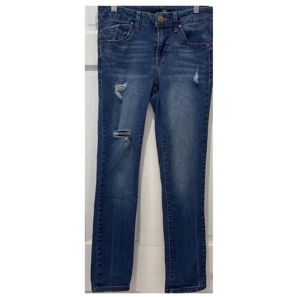 1822 Denim Distressed Blue Skinny Jeans Women’s Size 6 (26x28)